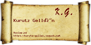 Kurutz Gellén névjegykártya